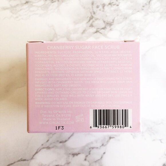 NIB Girlactik Cranberry Sugar Face Scrub - Picture 4 of 6